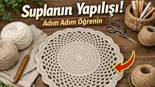 Crochet Placemat Tutorial | Easy & Elegant Macrame Rope Placemat