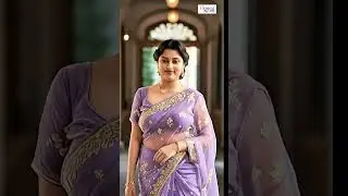 💜 Timeless in Lavender &ndash; This AI Saree Queen Just Broke the Internet! #shorts #saree #beauty