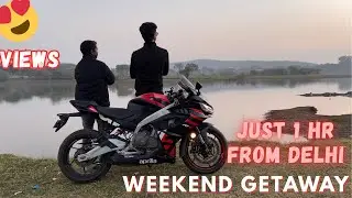 RS457 Ride to Damdama Lake 😍 || Biggest lake In NCR  #aprilia #rs457 #damdamalake 
