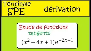 Terminale spécialité Maths Dérivation de produit avec exponentielle   ex14