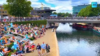 Walking London Regent&rsquo;s Canal from Camden Town to Granary Square 🚶&zwj;♂️4K | Summer Walk | 2022