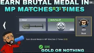 HOW TO GET EARN BRUTAL MEDAL IN MP MATCHES 3 TIMES GOLD OR NOTHING IN SEASON 2 CALL OF DUTY MOBILE