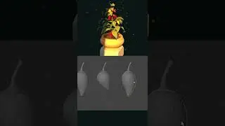 Chilli Plant Timelapse  #blender3d #blendertutorial #blender  #3dart #3dartist #plants #3dmodeling
