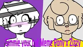 Pony x Zizzy //Roblox piggy//gimmie your but meme// but Pony Protect Zizzy from beary.