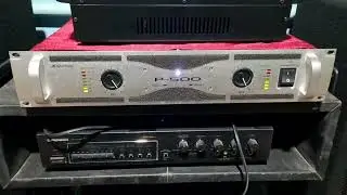 Усилитель Omnitronik P-500 и концертные колонки, звучание.