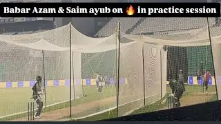Babar hitting hard along with Saim Ayub in practice session ahead of 🇵🇰 vs 🇿🇦 