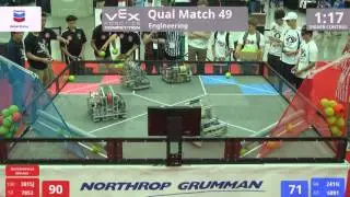 VEX Worlds 2016 - VRC High School - Engineering - Qual 49 (3815J 7853) 200 vs 221 (241N 6891)