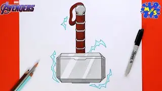 How to Draw Thor's Hammer Mj&oslash;lnir || Step by Step Drawing Tutorial