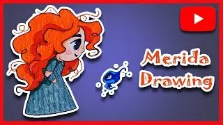 Disney Princess Drawing \ How to draw Merida Cute and Easy Kawaii Chibi