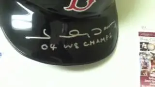 Johnny Damon Signed 2004 World Series Boston Red Sox Baseball Helmet JSA COA