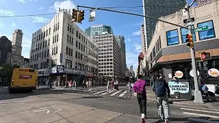 ⁴ᴷ⁶⁰ Walking NYC: Jay Street in Brooklyn from Fulton Street to John Street Park