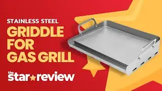 Stainless Steel Griddle For Gas Grill With Removable Grease Tray
