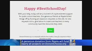 Cryptocurrency Company's $29 Million Donation Funds Thousands Of Classroom Projects