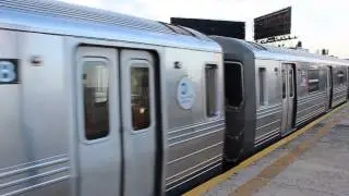 NYC Subway Special:C.I bound R68 (Q) train leaving Astoria Blvd
