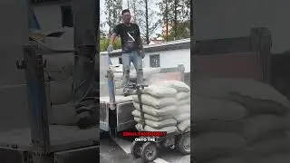 Watch How This Amazing Cart Handles 10 Heavy Cement Bags with Ease! #shortvideo #shortsfeed #shorts
