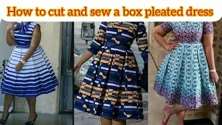 How to cut and sew box pleated dress. Beginners Friendly