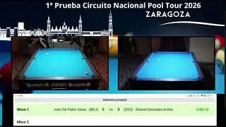 1&ordf; Prueba Circuito Nacional Pool Tour 2026 Primera Categor&iacute;a; S&aacute;bado