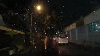 Relaxing Rainy Night Drive ASMR | Calm City Street Ambience, Wet Road Reflections, No Talking