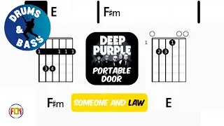 Deep Purple - Portable Door &bull; Bass & Drums | Scrolling Guitar Chords & Lyrics