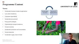 Introduction talk &ndash; Sustainability and Business MSc - University of Leeds