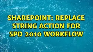 Sharepoint: Replace string action for SPD 2010 Workflow
