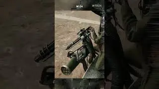 Firing with the M134 Minigun in a close air support exercise