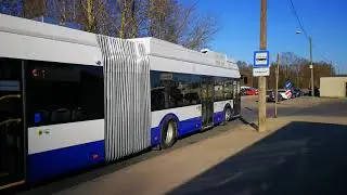 FC trolleybus departure, hydrogen mode.