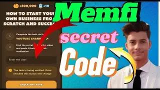 Memfi New secret video code today|memfi New task solution|memfi daily task watching YouTube videos