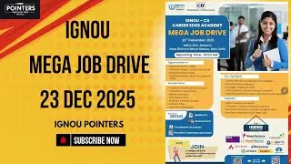 Ignou university megajob drive #ignou#jobdrive#jobfair#dec2025#alumini#fresherjobs#placement#jobrole