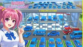 ALL BlUE COLORS CAR COLLECTION AT SCHOOL 🚔🚘😱☑️ || SAKURASCHOOLSIMULATOR || 🚔🌈✅☑️