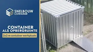 2x2 meter container als opbergruimte / container werkplaats