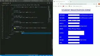 How To Create Student Registration Form Design Student Registration Form Using HTML&CSS #programming