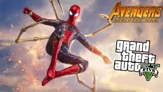 SPIDERMAN SU GTA 5 ita! 🕷️ NUOVO COSTUME di SPIDERMAN! [MOD IRON-SPIDER Avengers Infinity War]
