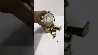 Set of 4 Antique Brass Ship Bulkhead Wall Lights Solid Metal Nautical  