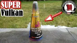 Super Vulkan No. 5 | Effekth&ouml;he 6m! | GOLD-Vulkan mit blauen Sternen [Full HD]