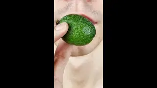 ASMR Feijoa sellowiana eating sounds #shorts