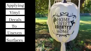 How To Apply Vinyl Decal To Uneven Surfaces - Appling A Decal To A Pumpkin Tutorial!