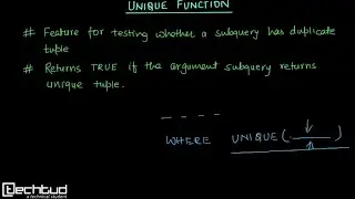 UNIQUE Function in SQL