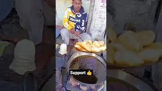 Poori making #etawah  #food #shorts  #indianstreetfood