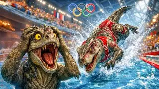 Доисторические дайверы правят Олимпийскими играми 🦖 Эпическое зрелище погружений с динозаврами #c...