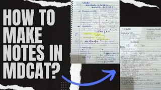 SHORTLISTING In MDCAT! Complete Guide To Make USEFUL NOTES @drhamzaashraf