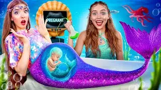 Sereia Gr&aacute;vida na Vida Real! M&atilde;e Sereia vs M&atilde;e Comum