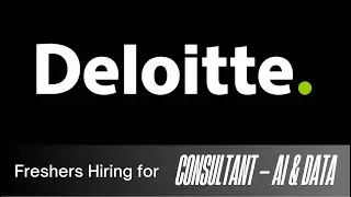 Deloitte is Hiring Tableau Consultants | Mass Hiring Across 7 Cities | Apply Now