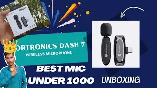 Portronics Dash 7 Type C Wireless mic With plug & Play technology Collar microphone unboxing 2025