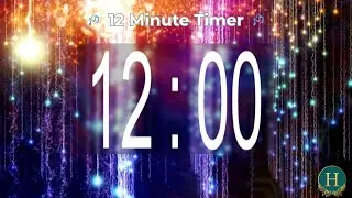 12 Minute Timer 🕒 with Music 🎶| Abstract Aesthetic Background | Soft Chime Alarm