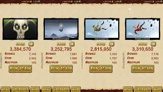 Temple Run 2 Reverse Gameplay - SKY SUMMIT VS FROZEN FESTIVAL VS SPOOKY RIDGE VS BLAZING SANDS