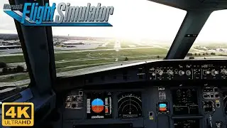(4K) Microsoft Flight Simulator 2020 - MAXIMUM GRAPHICS - A320N - Cleveland Approach