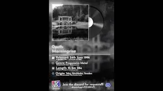 [OPETH: MORNINGRISE] #opeth #progressivemetal #fyp