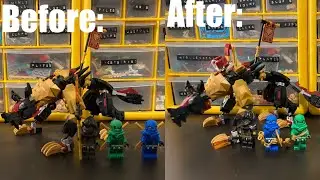 lego ninjago dragons rising hunter hound build + mod