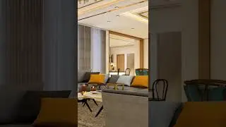 Extreme Drawing Room Interior Walkthrough Rendering Design... #shorts #walkthrough #3dinterior